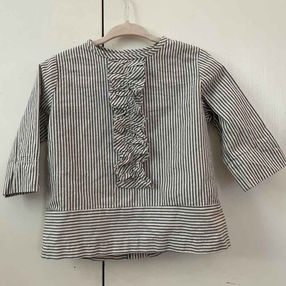 Striped Kids Shirt - Black and White